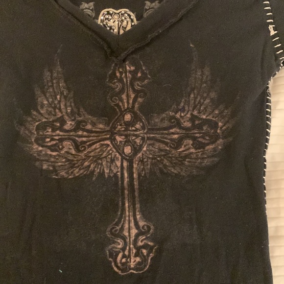 Designer Jeweled Cross Angel Wings Thick Stitching From Los Angeles Bus Stop❤️T2 - Picture 12 of 13